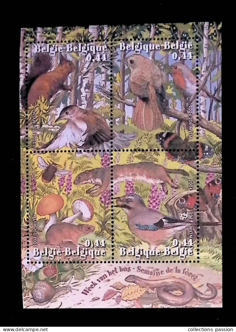 CL, Blocs-feuillets, Block, Belgique, Belgie, Neuf, Week Van Het Bos, Semaine De La Forêt, 4 Timbres, 2 Scans - 2002-… (€)