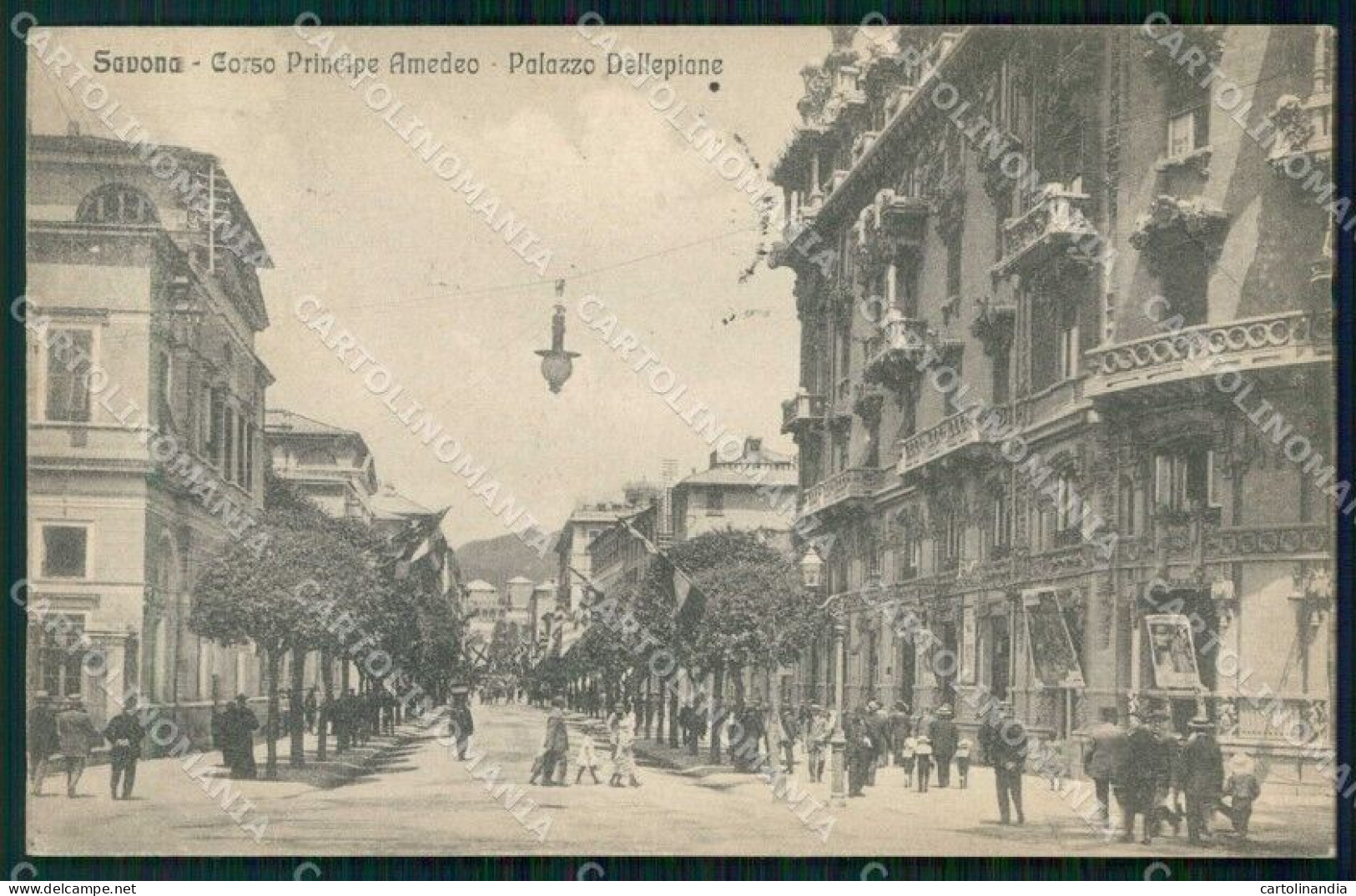 Savona Città Corso Principe Amedeo Alterocca 1894 Cartolina RT1344 - Savona