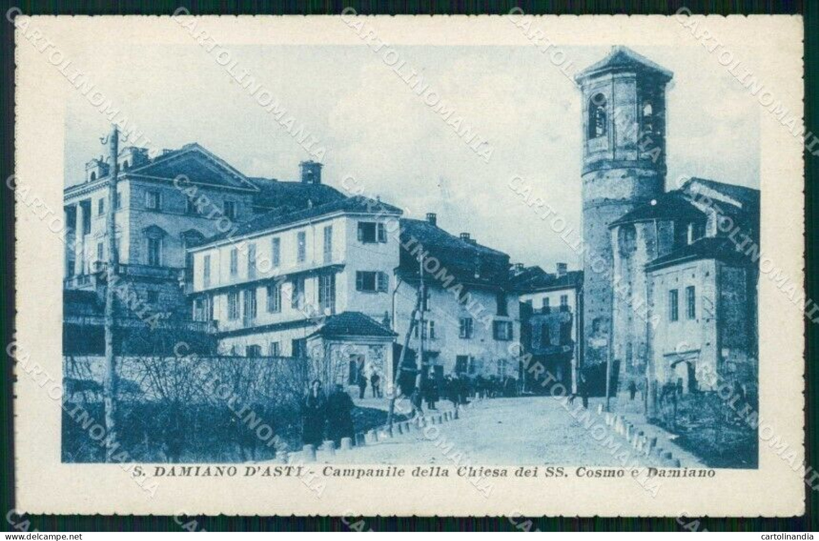 Asti San Damiano D'Asti Campanile Della Chiesa Cartolina RT1456 - Asti