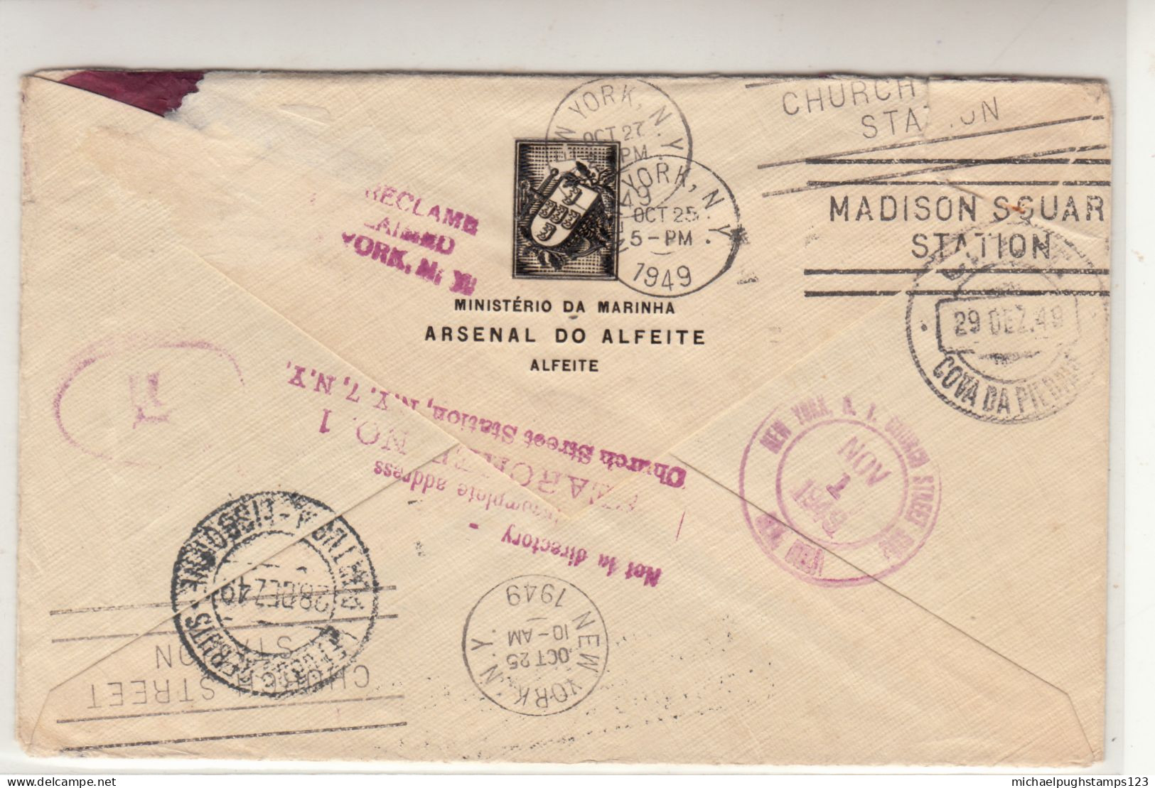 Portugal / Caravels / U.S. / Returned Mail - Sonstige & Ohne Zuordnung