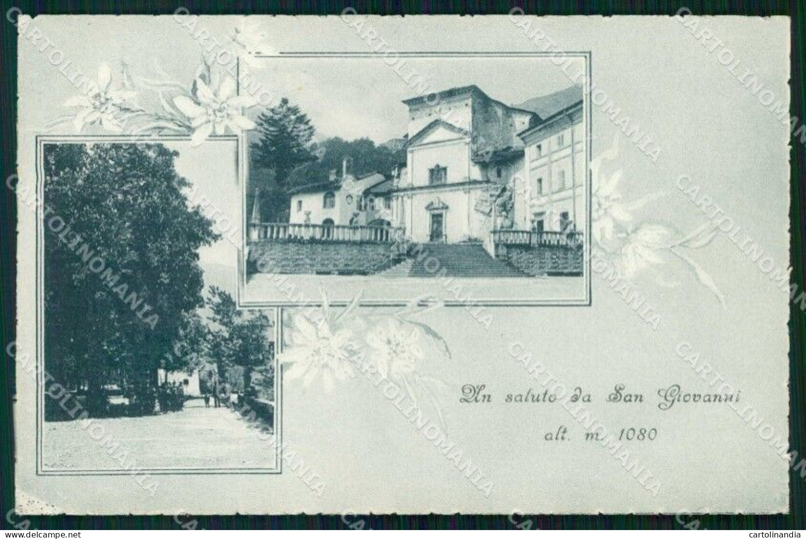 Biella Campiglia Cervo Saluto Da Santuario Di San Giovanni Cartolina RT1590 - Biella