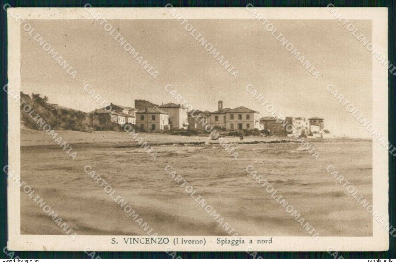 Livorno San Vincenzo Spiaggia A Nord ABRASA Cartolina RT1438 - Livorno