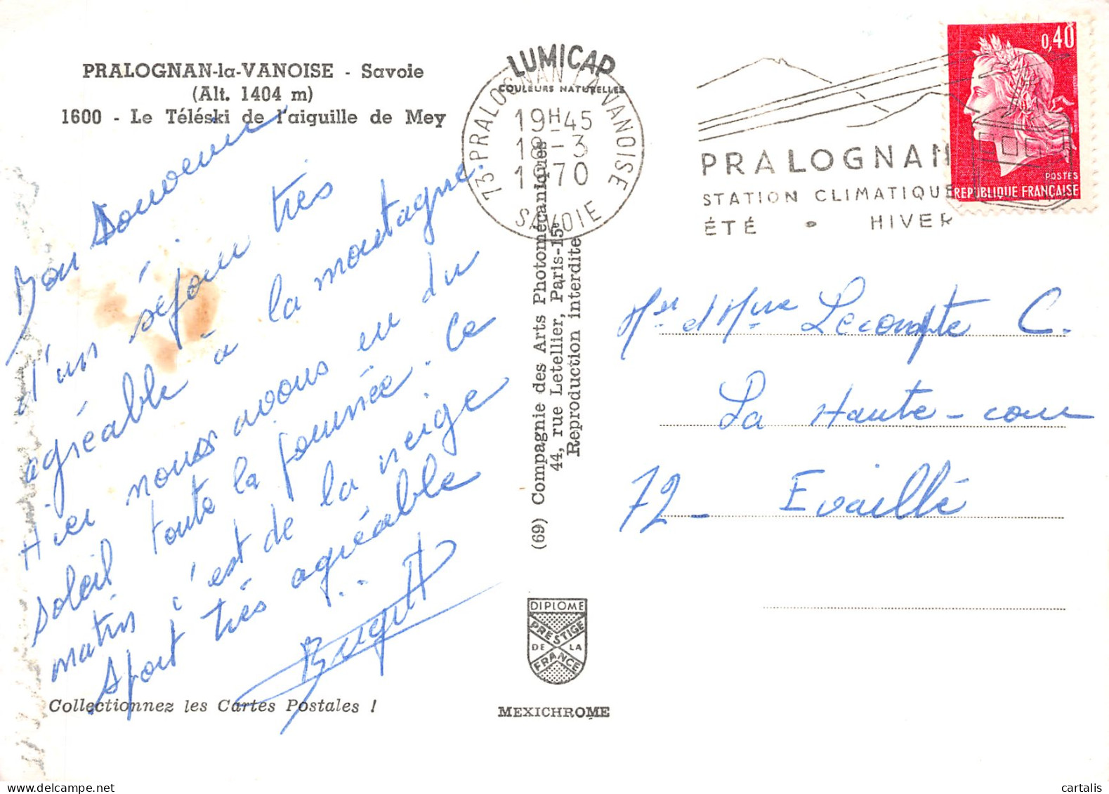 73-PRALOGNAN LA VANOISE-N° 4437-D/0183 - Pralognan-la-Vanoise