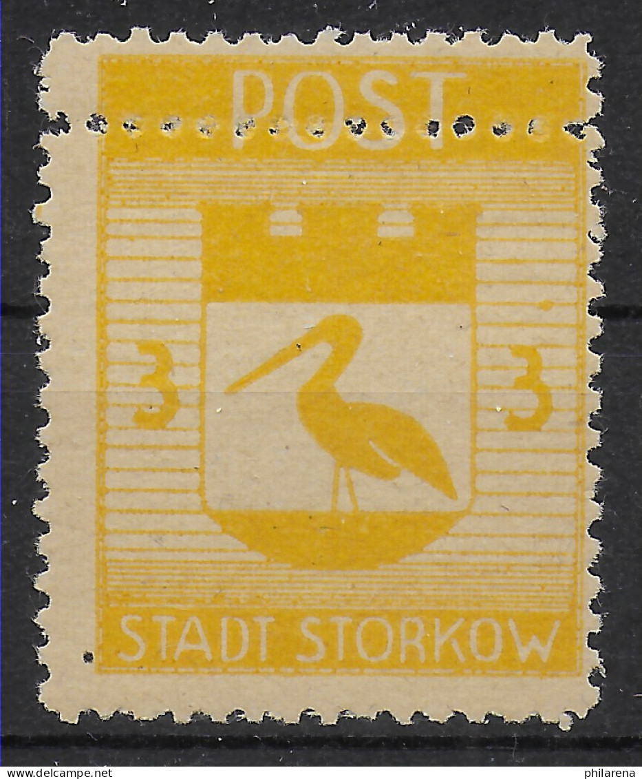 Stadt Storkow, MiNr. 9, Doppelzähnung, **, Postfrisch - Mint