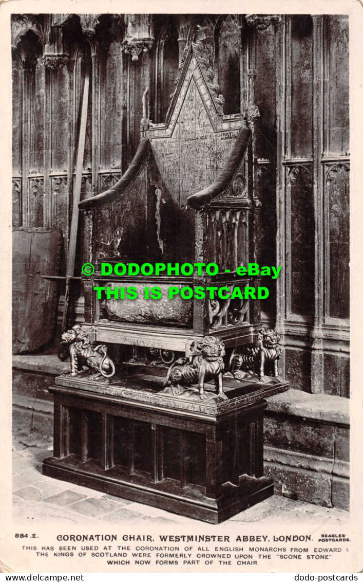 R461845 London. Coronation Chair. Westminster Abbey. J. Beagles - Sonstige & Ohne Zuordnung