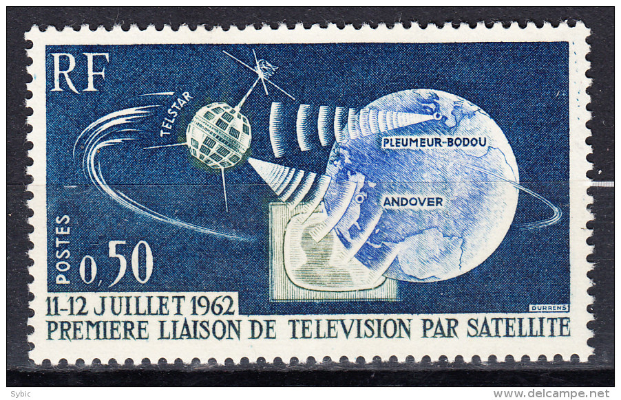 FRANCE  - 1962-63 - Yvert  1361** - Liaison De Télévision Par Satellite - Unused Stamps