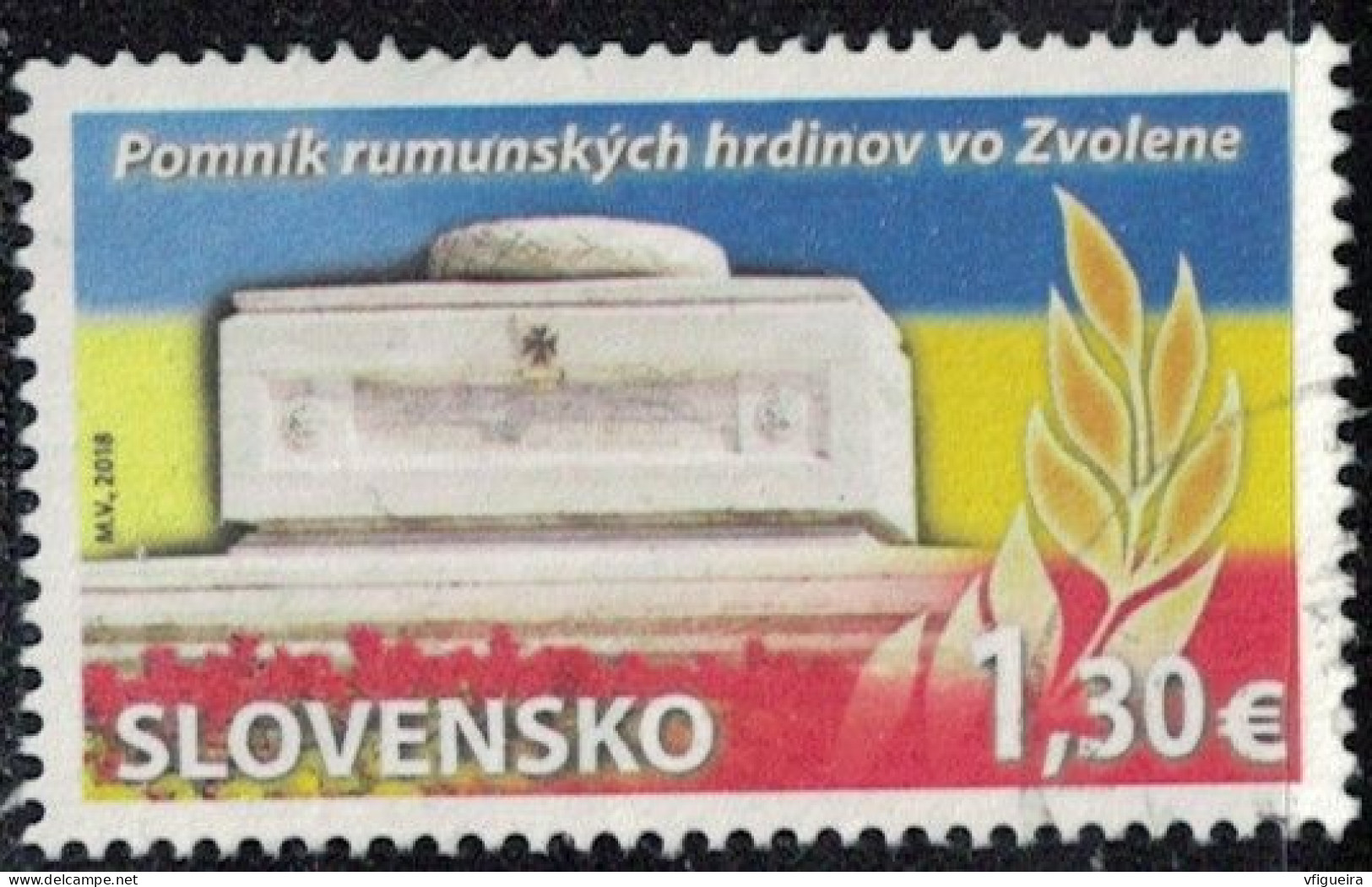 Slovaquie 2018 Oblitéré Used Cimetière De L'armée Royale Roumaine à Zvolen Y&T SK 732 SU - Used Stamps