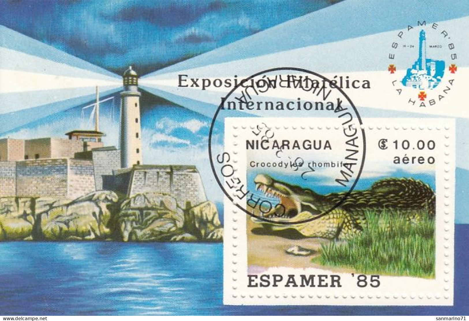 NICARAGUA Block 164,used - Briefmarkenausstellungen