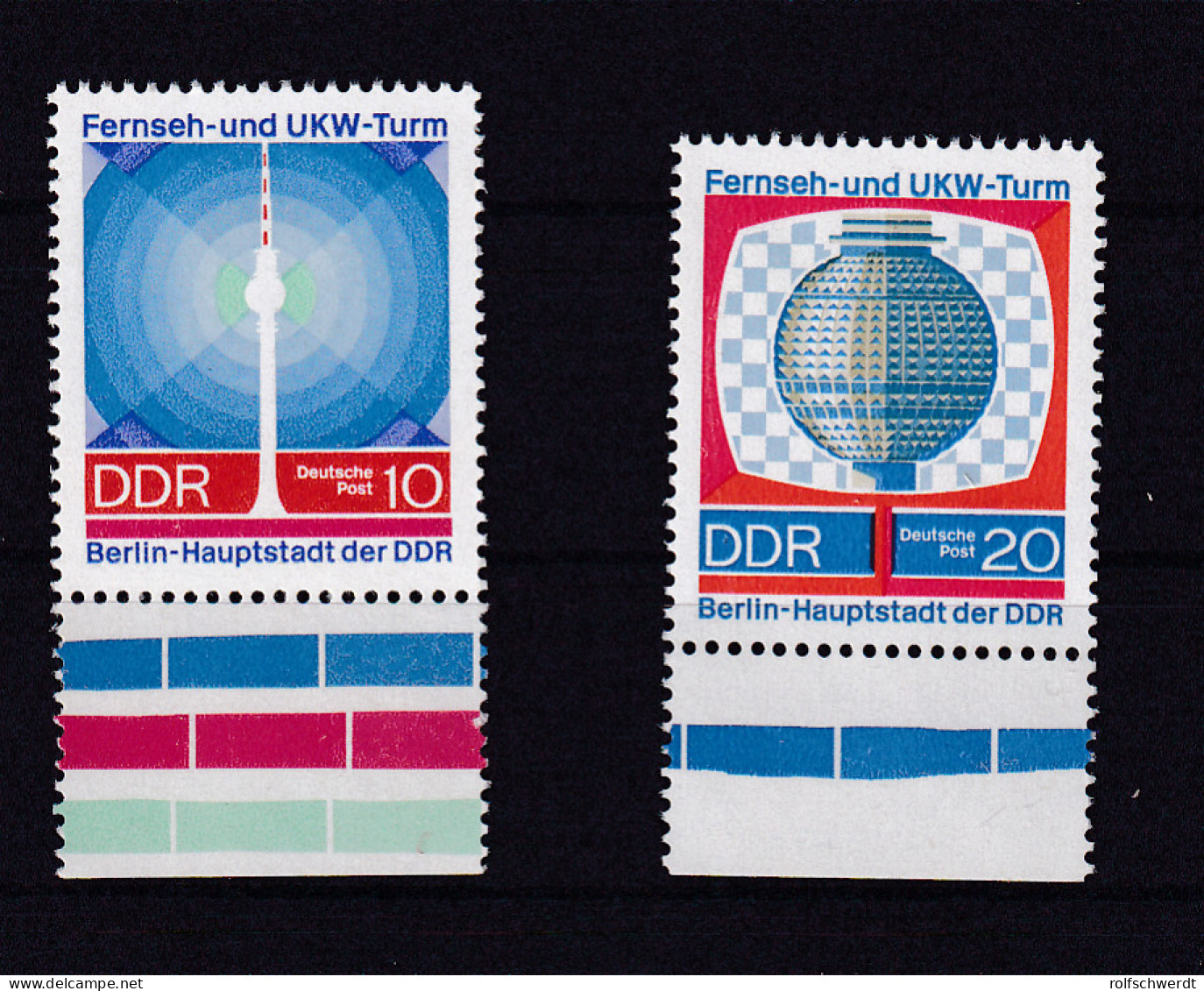 20 Jahre DDR20 Jahre DDR Eröffnung Des Ternsehturms, Randstücke ** - Sonstige & Ohne Zuordnung