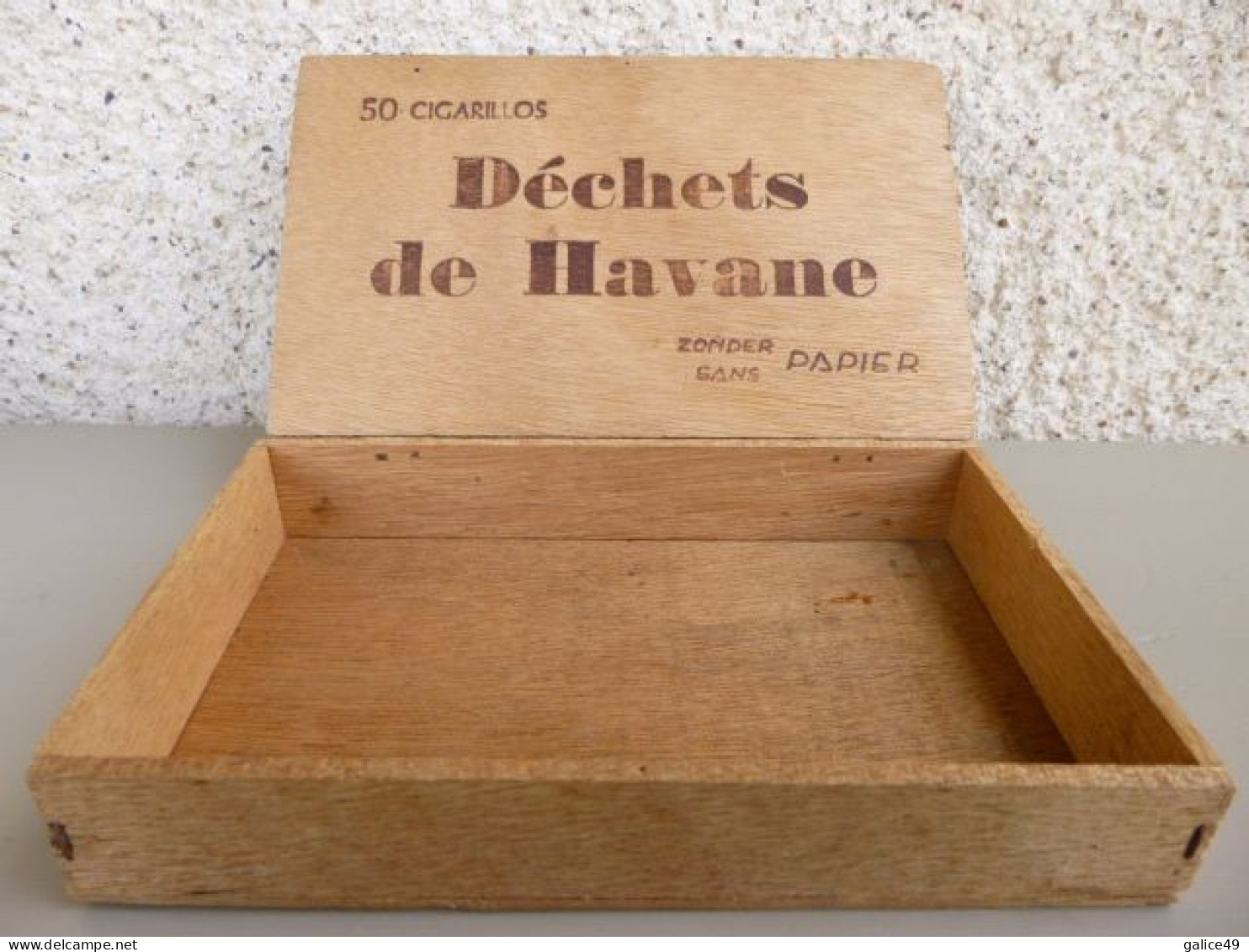 Boite En Bois Vide Déchets De Havane - Otros & Sin Clasificación