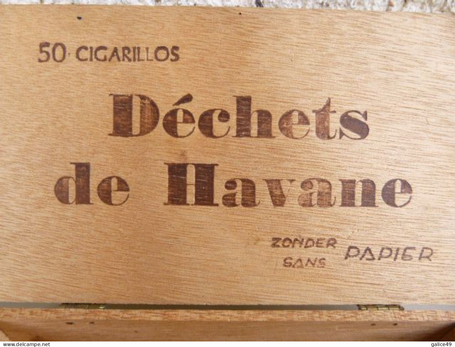 Boite En Bois Vide Déchets De Havane - Sonstige & Ohne Zuordnung