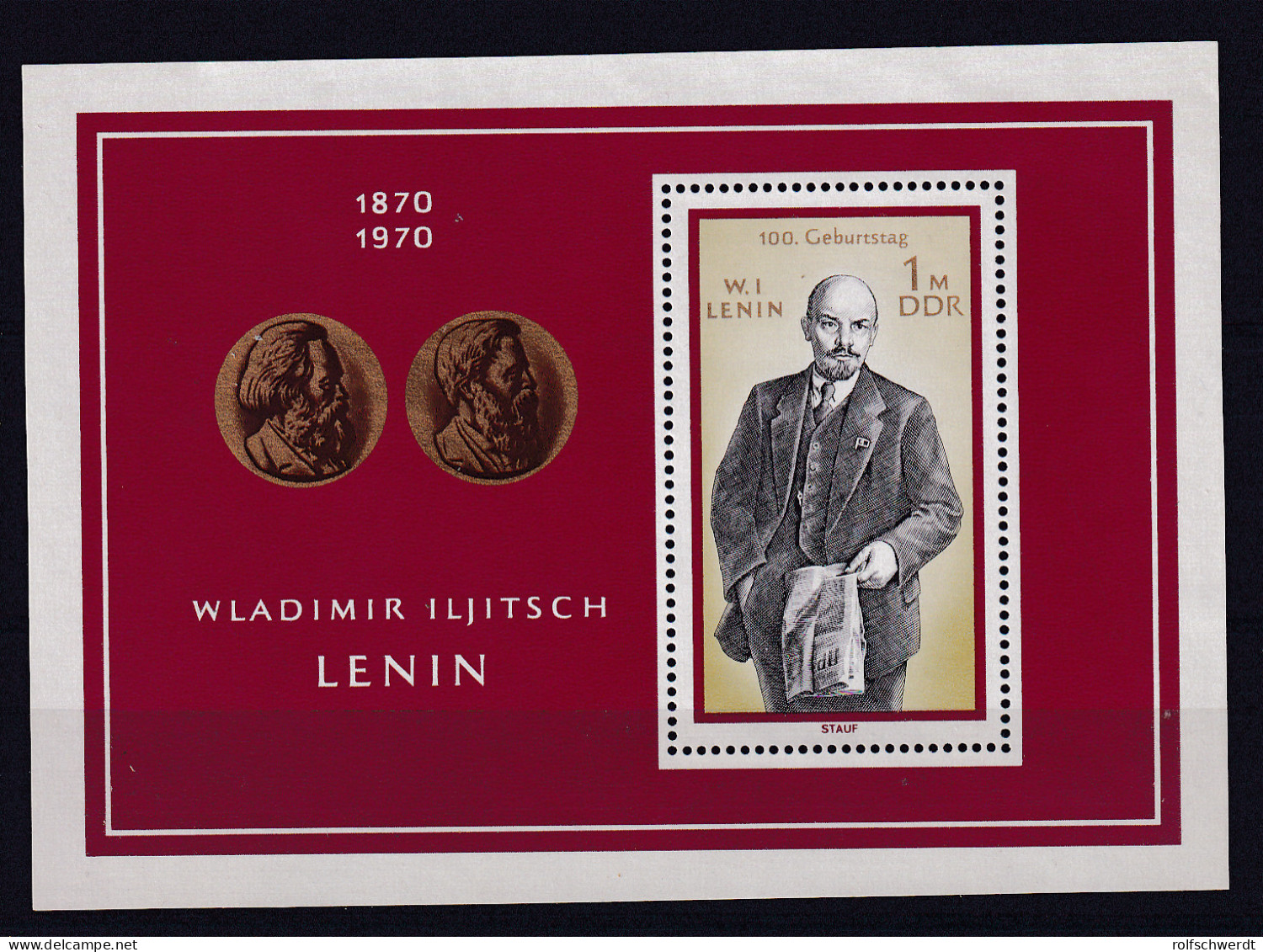 100. Geburtstag Vom Wladimir Iljitsch Lenin, Block ** - Otros & Sin Clasificación