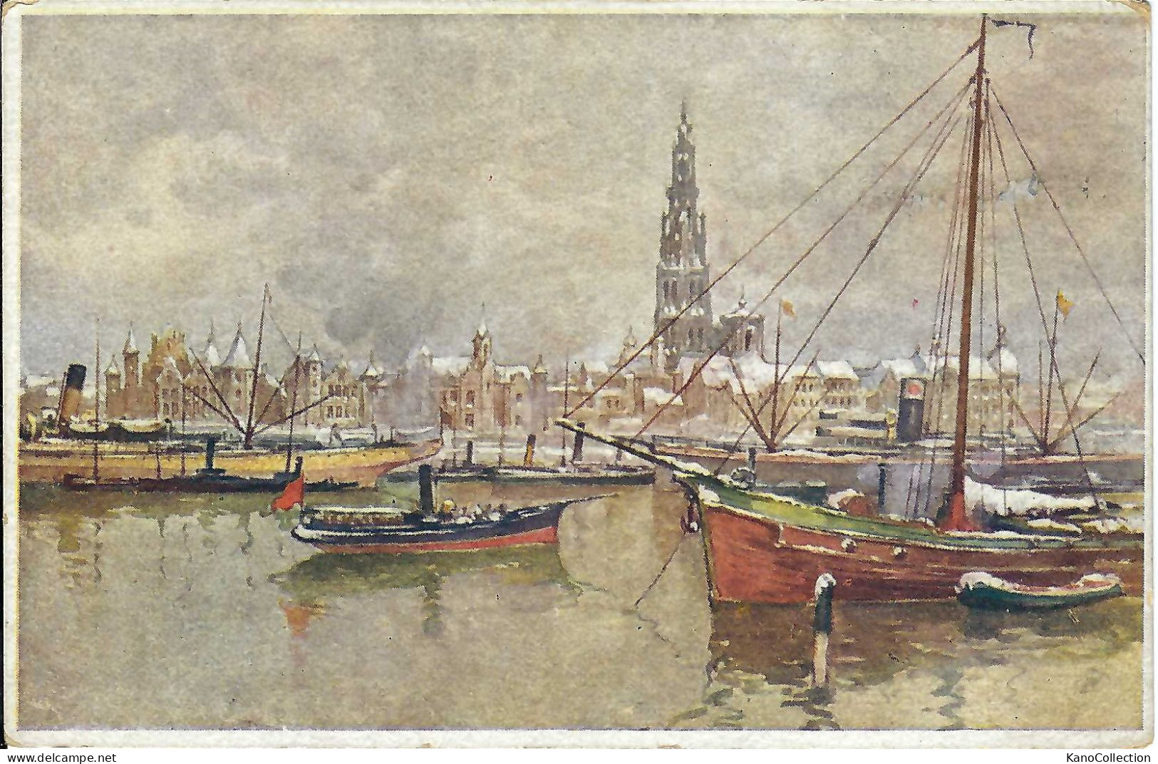 Antwerpen, Schelde, Illustration, Nicht Gelaufen - Antwerpen