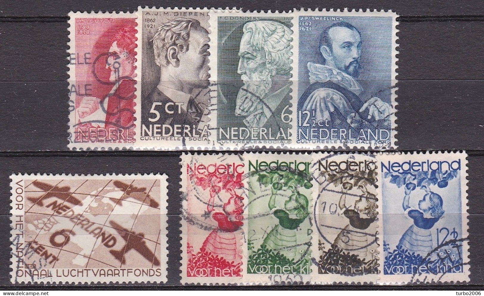 1935 Complete Jaargang Gestempeld NVPH 274 / 282 - Años Completos