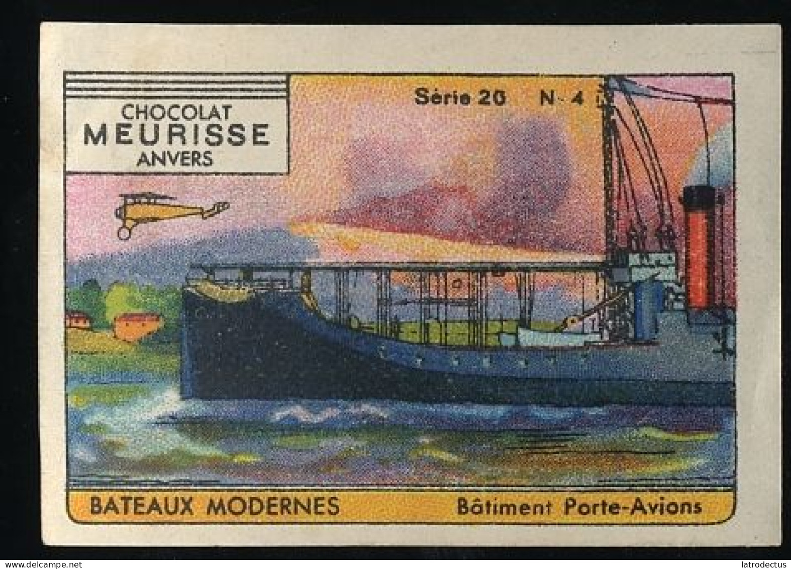 Meurisse - Ca 1930 - 26 - Les Bateaux Modernes, Modern Boats, Ships - 4 - Bâtiment Porte-Avions, Aircraft Carrier - Sonstige & Ohne Zuordnung