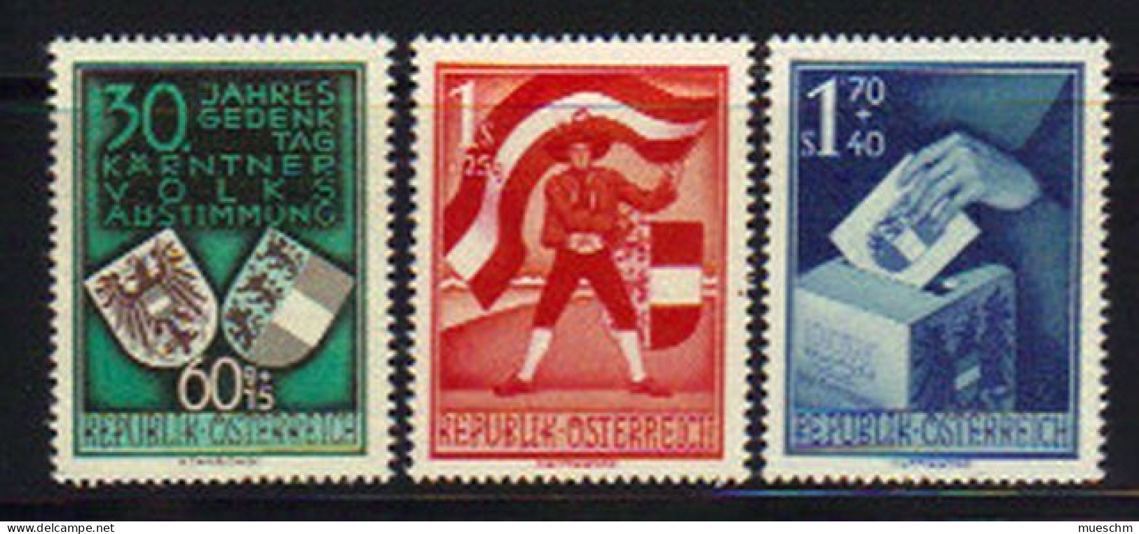 Österreich, 1950, "Kärntner Volksabstimmung", Postfrisch, MiNr.952-954 (9699E) - Nuevos