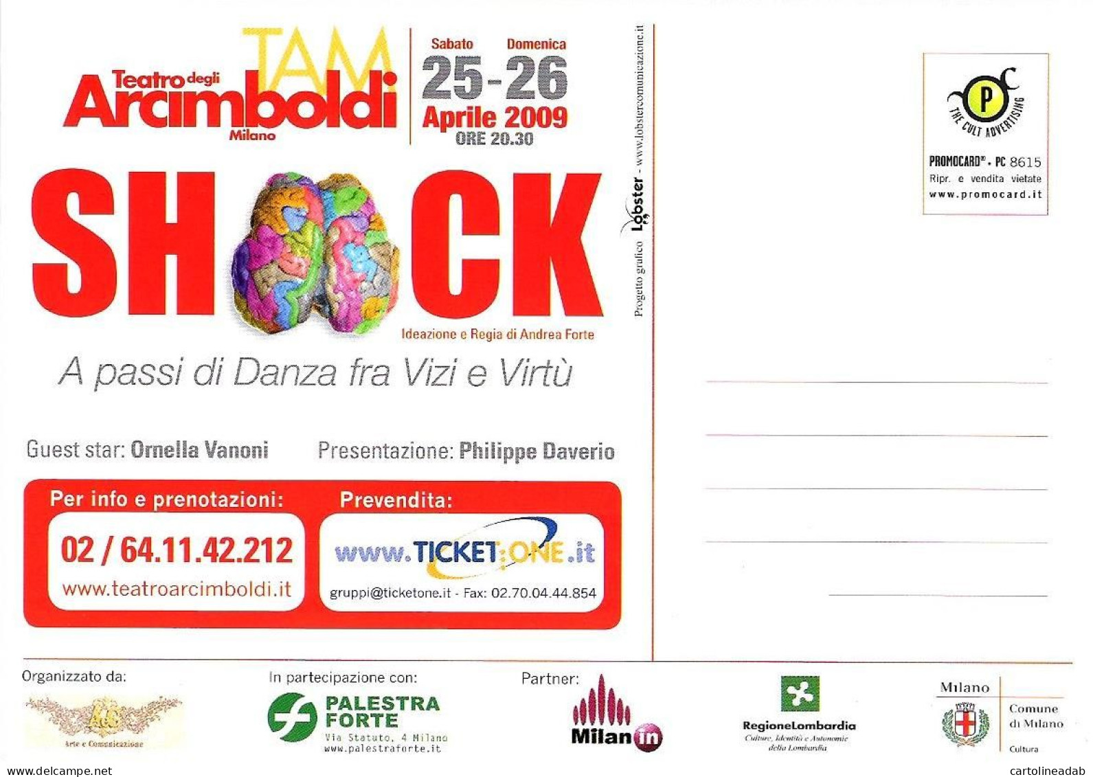 [MD9471] CPM - TEATRO ARCIMBOLDI MILANO SHOCK - ACCIDIA - PROMOCARD 8615 - PERFETTA - Non Viaggiata - Théâtre