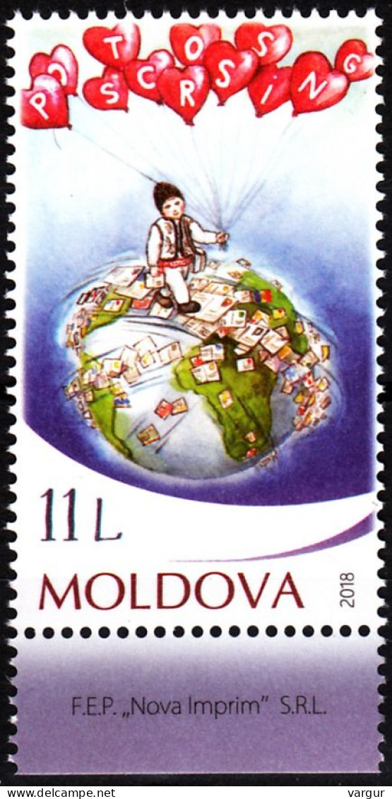 MOLDOVA 2018-10 Postcrossing. Postcards Folklore, MNH - Poste