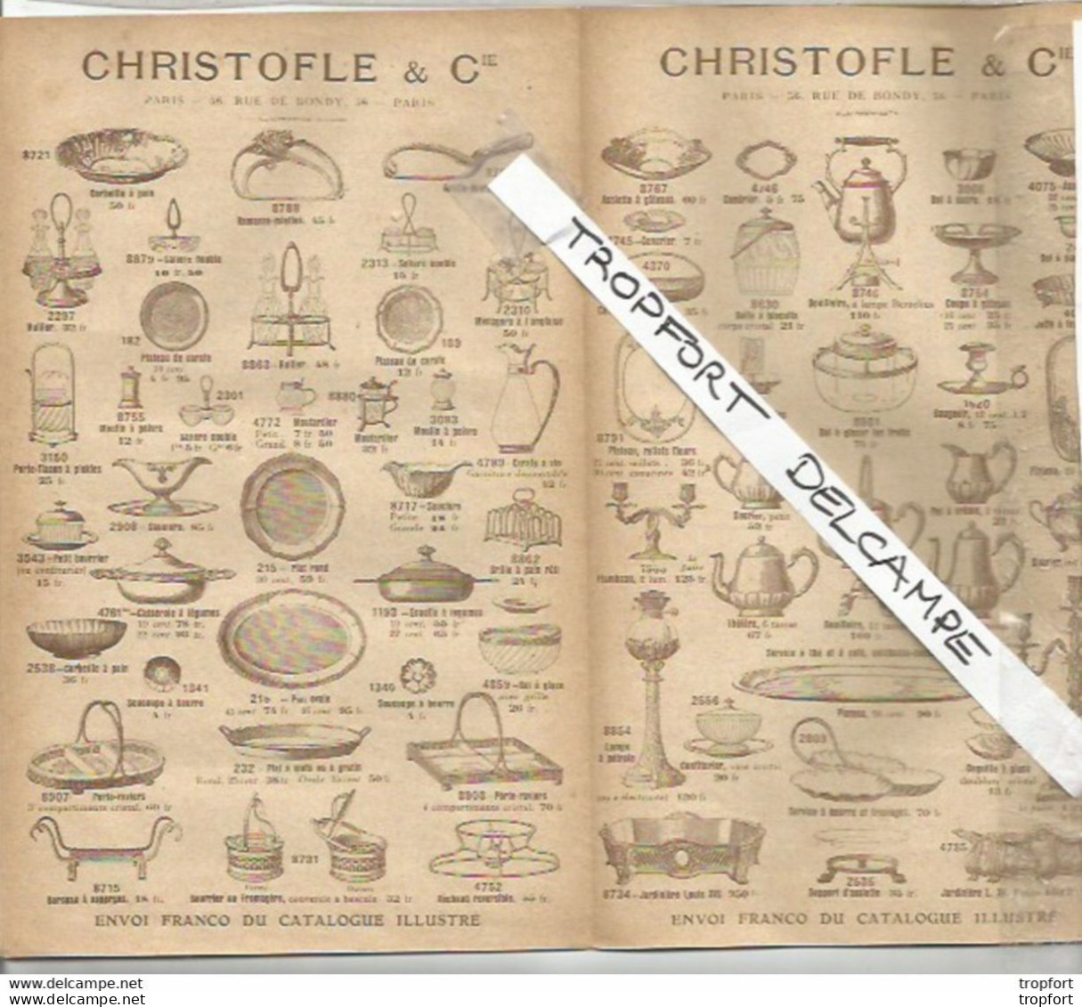 PO // Vintage / Dépliant Publicitaire Ancien Illustré Argenterie CHRISTOFLE Orfèvrerie Argent - Pubblicitari