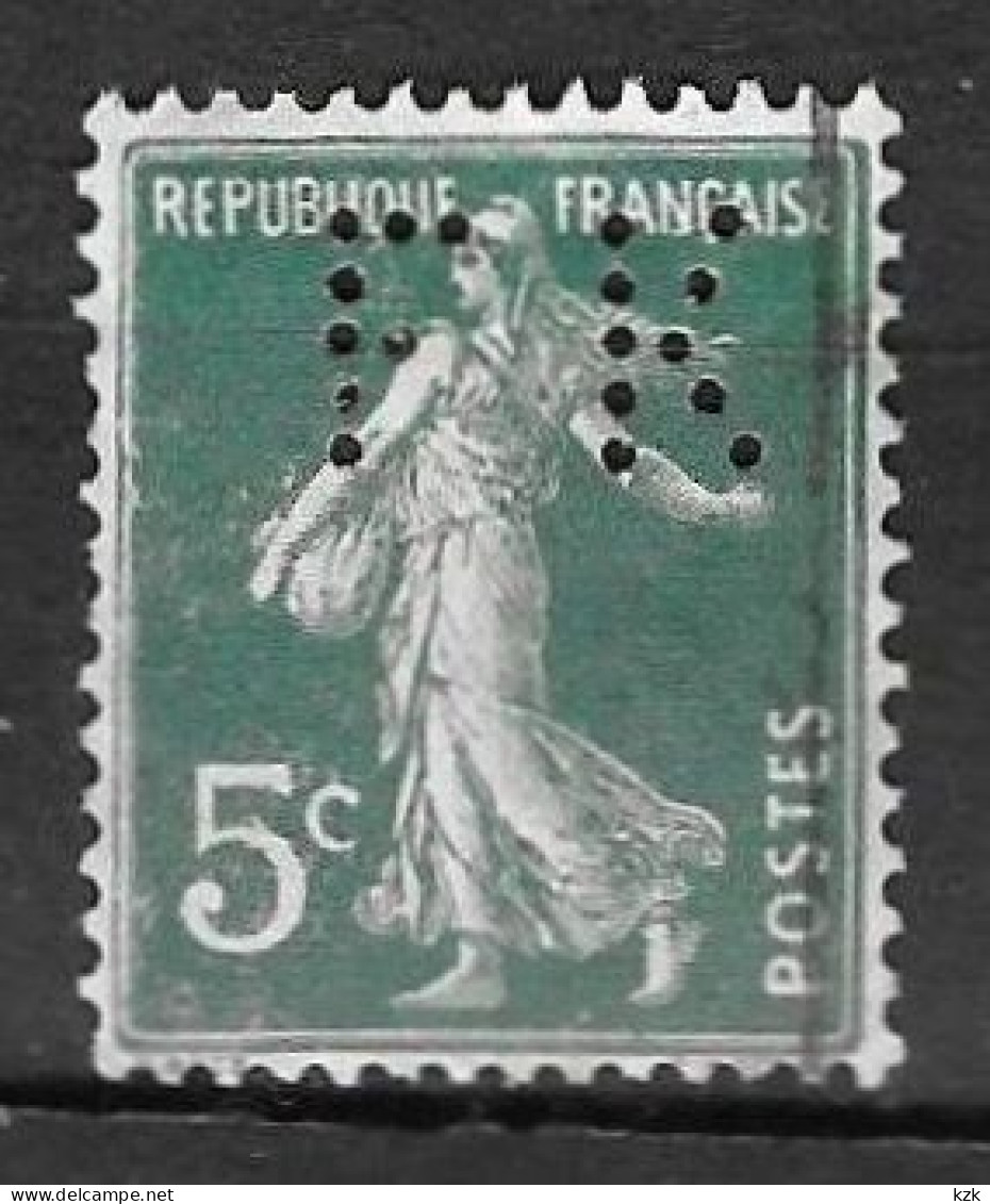 815	N°	137	Perforé	-	FK 56	-	F. KRONHEIMER ET Cie - Used Stamps