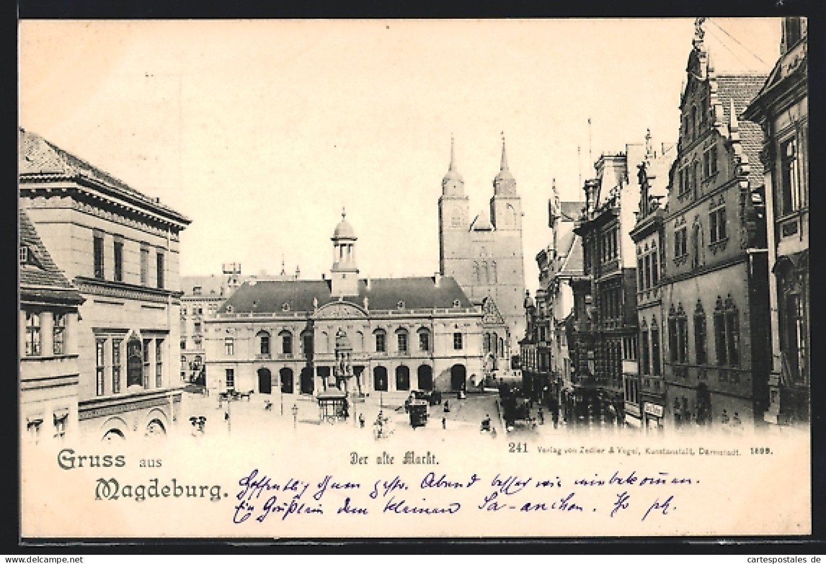 AK Magdeburg, Blick Auf Den Alten Markt  - Magdeburg