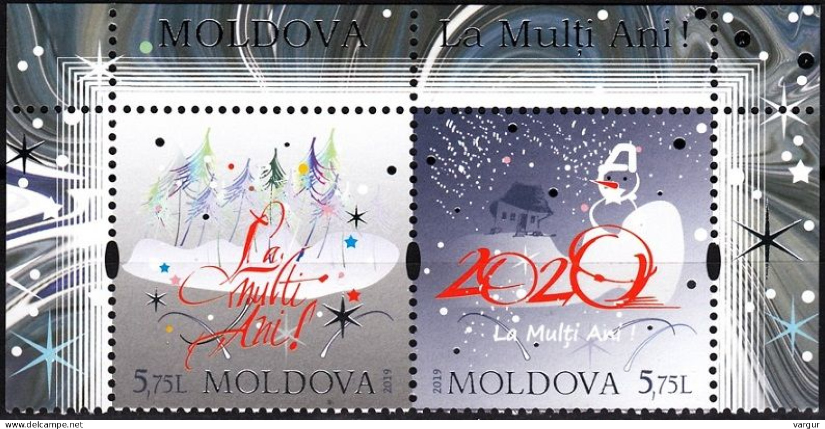 MOLDOVA 2019-21 Christmas And New Year. Top Pair, MNH - Noël