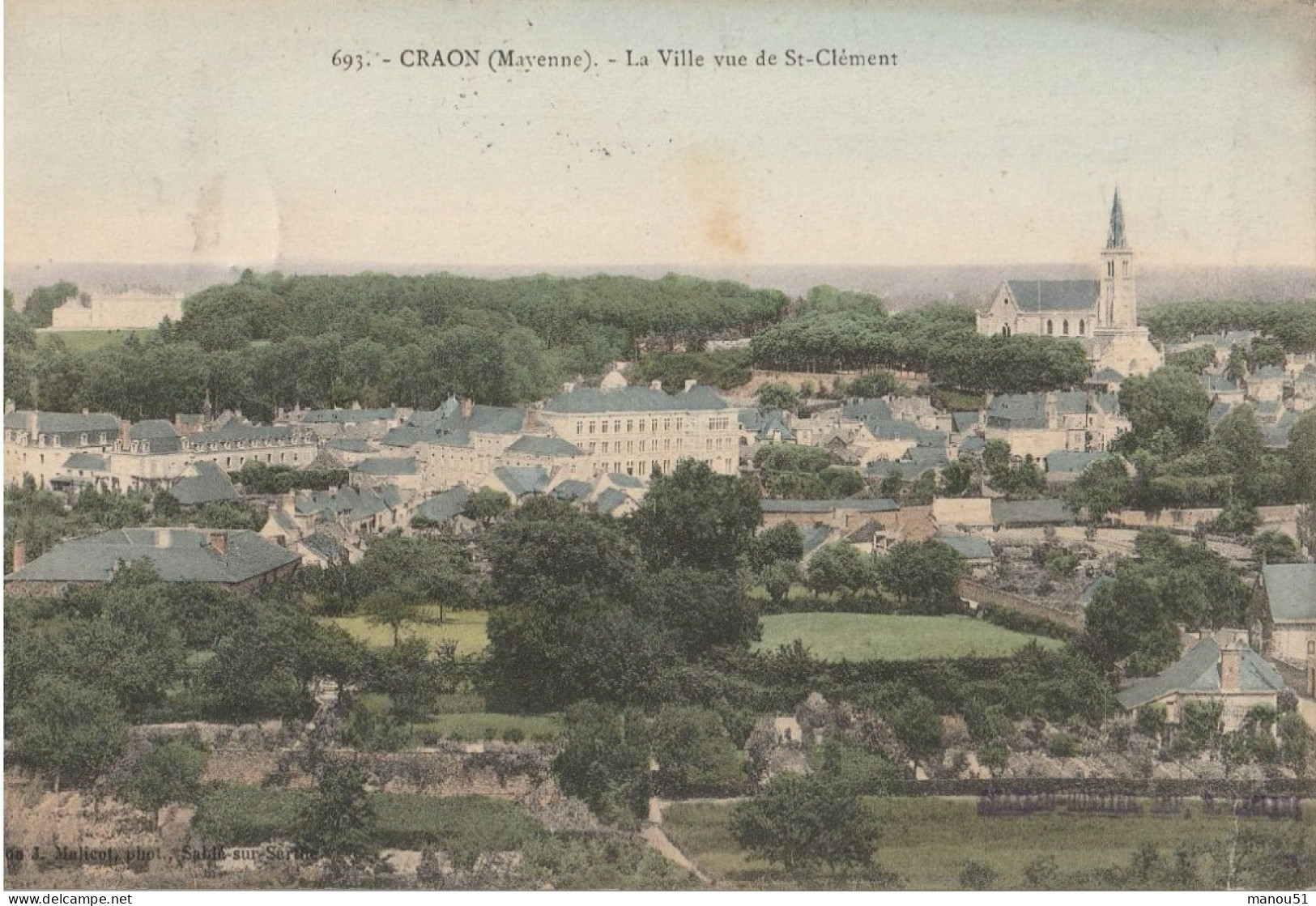 CRAON  La Ville Vue De St Clément - Craon