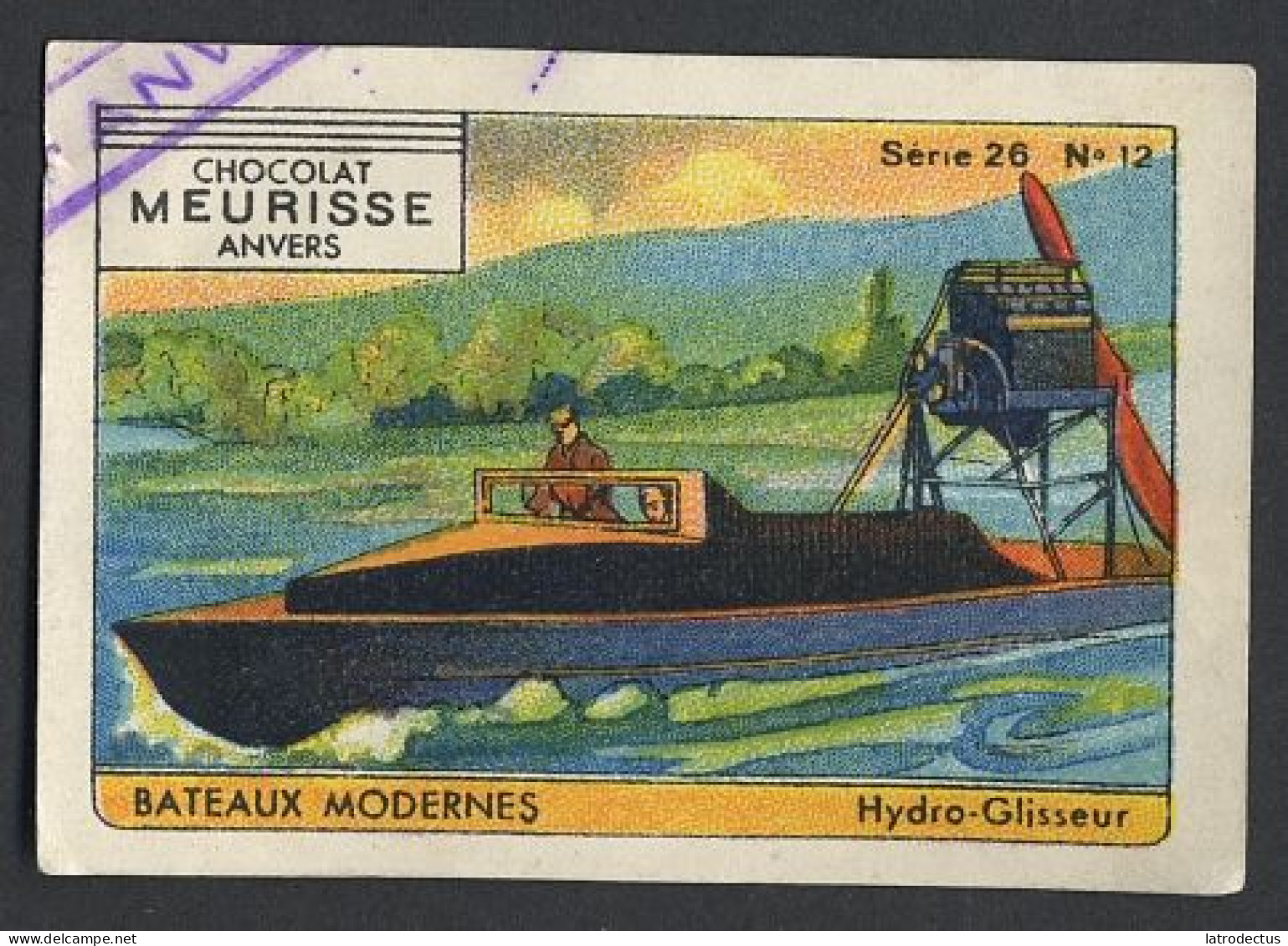 Meurisse - Ca 1930 - 26 - Les Bateaux Modernes, Modern Boats, Ships - 12 - Hydro-Glisseur, Hovercraft - Otros & Sin Clasificación