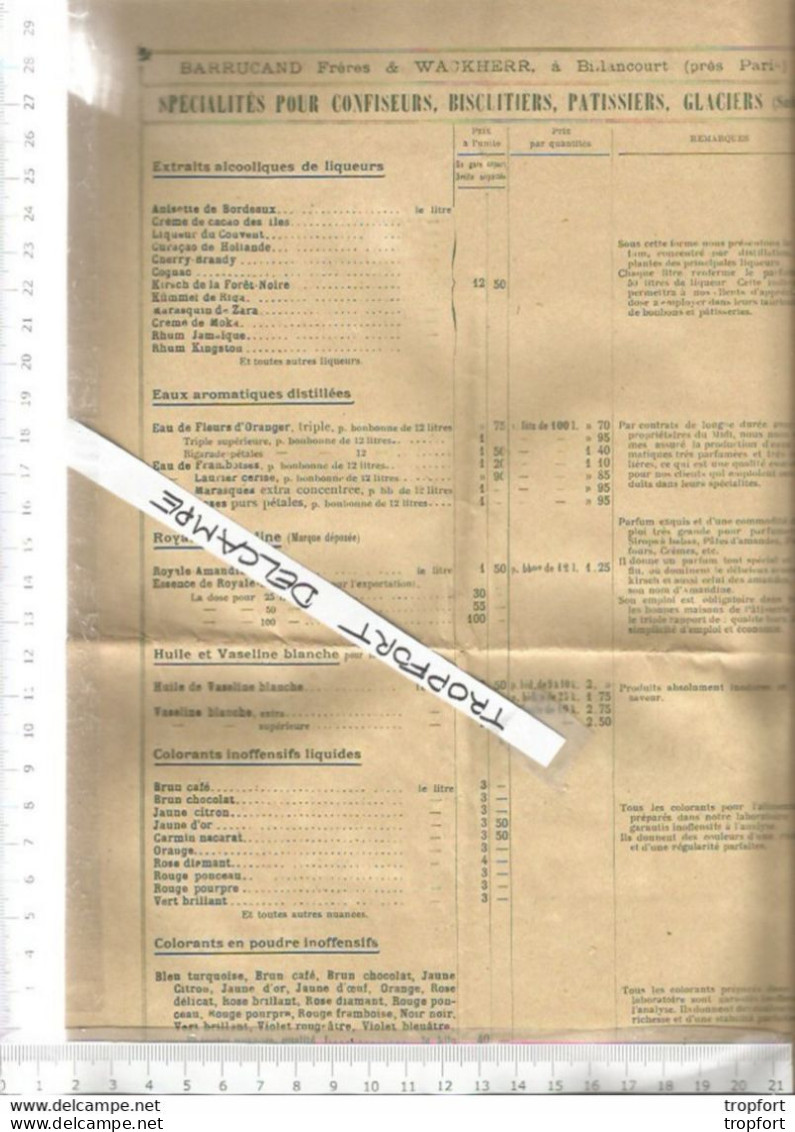 PO // Vintage / Catalogue 8 Pages Publicité Distillerie PARFUM BILLANCOURT Barrucand Frères Et Wackherr Parfumetrie - Advertising