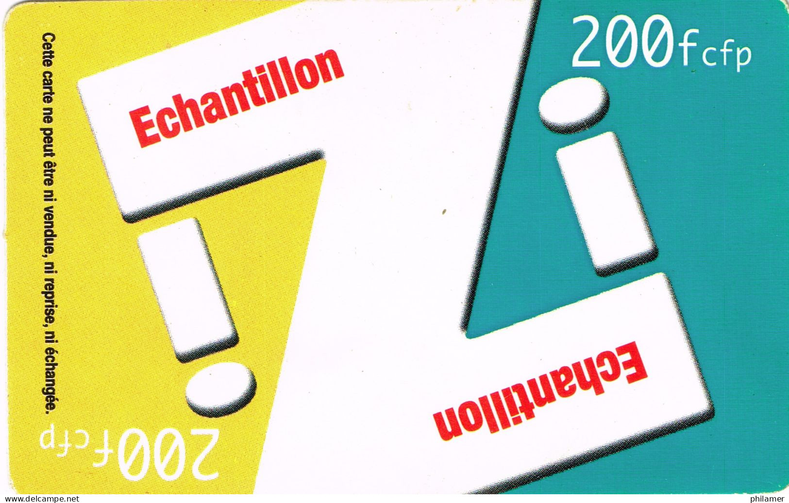 NOUVELLE CALEDONIE NEW CALEDONIA Telecarte Phonecard Prepayee Prepaid IZI 200 F Echantillon Ex.2002 NEUVE BE - Nieuw-Caledonië