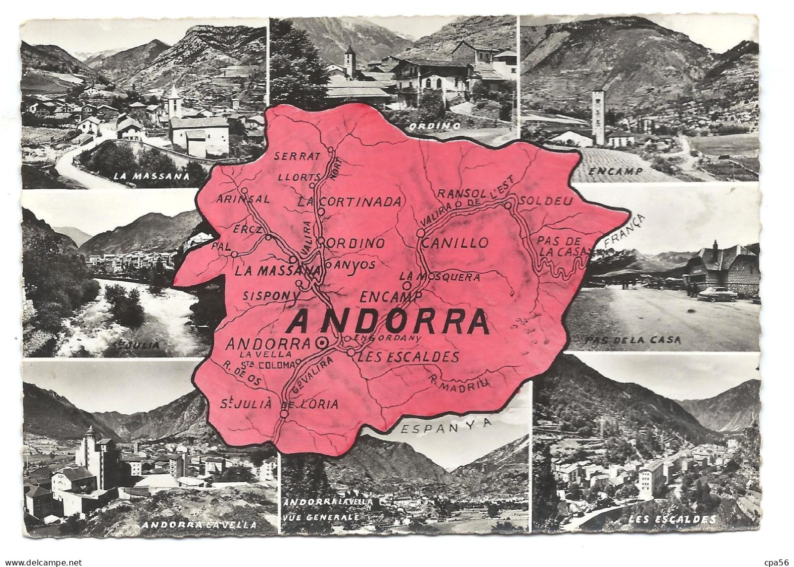 ANDORRE ADORRA - Carte Multivues C.A.P. 1592 - Andorre