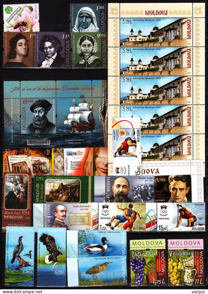 MOLDOVA 2008-21 Topical Collection. Clean-up, MNH. Below Face Value - Collections (without Album)