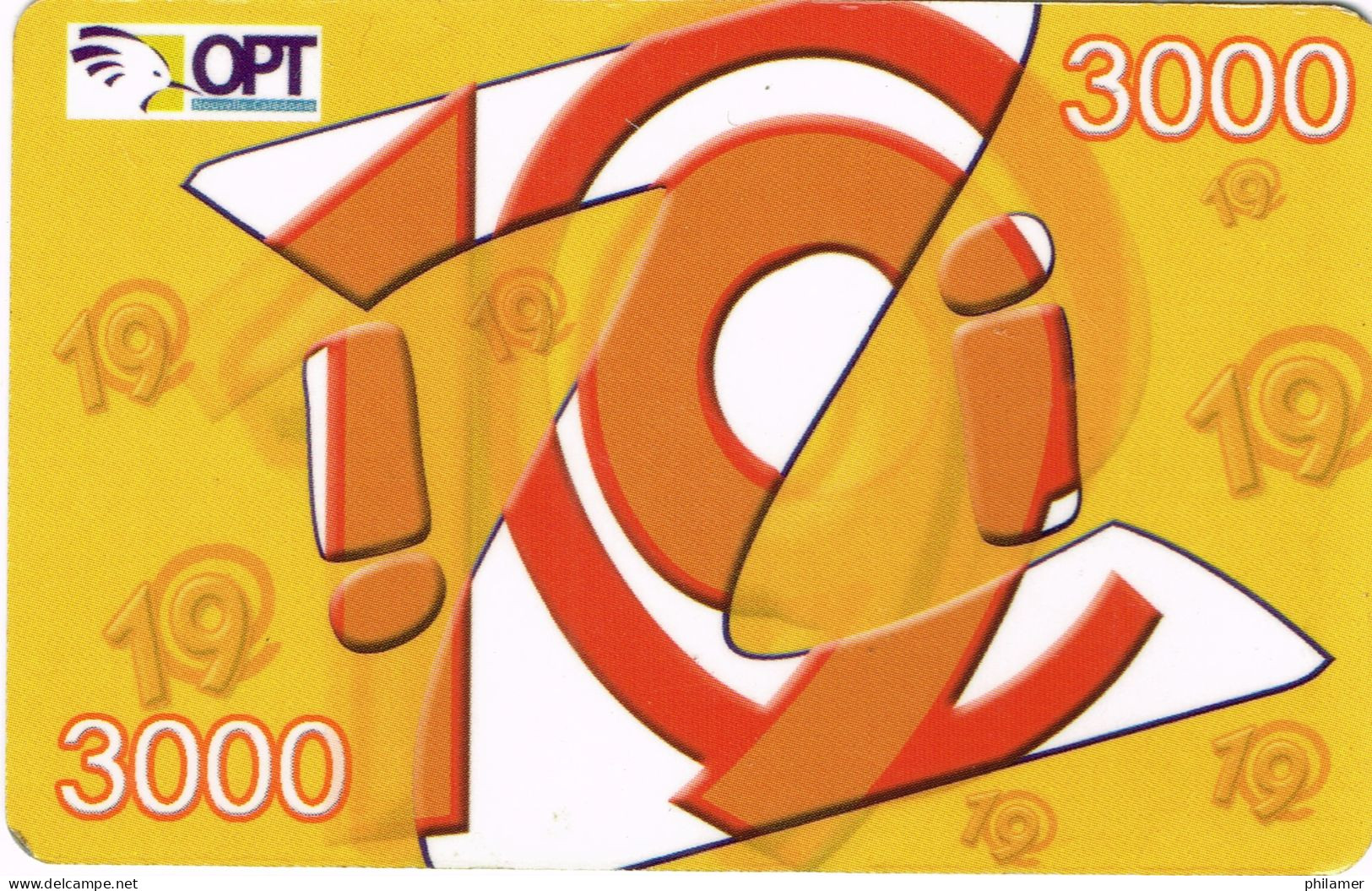 NOUVELLE CALEDONIE NEW CALEDONIA Telecarte Phonecard Prepayee Prepaid IZI 3000 F Generique Orange Ex.2007 UT BE - Nouvelle-Calédonie