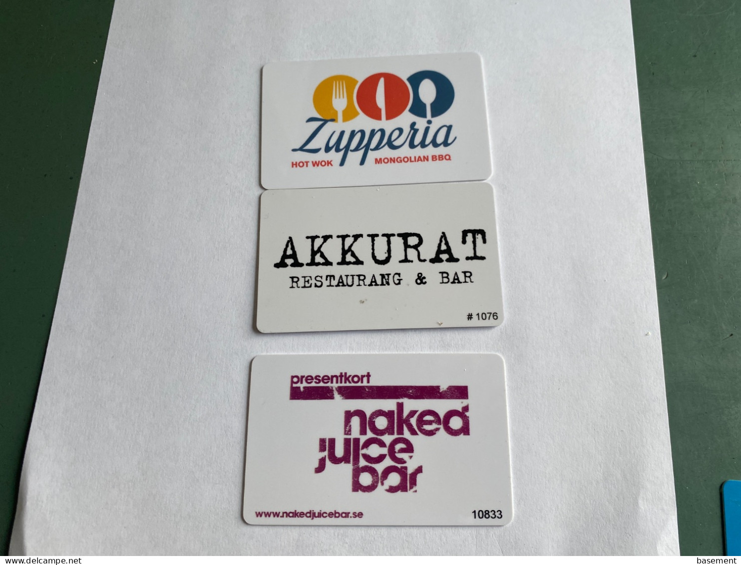 - 2 - Sweden Gift Cards 3 Different - Tarjetas De Regalo