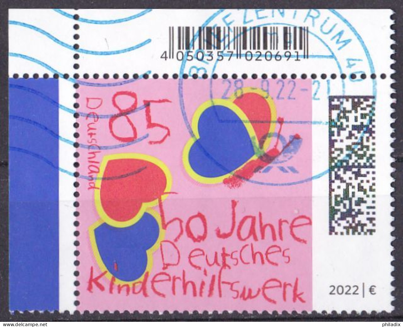 BRD 2022 Mi. Nr. 3676 Eckrand Vollstempel O/used (BRD1-1) - Used Stamps