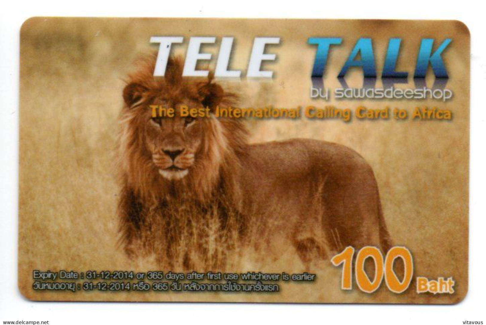 Lion Lo Carte Prépayée Thailande TELE TALK Card  (K 238) - Thaïlande