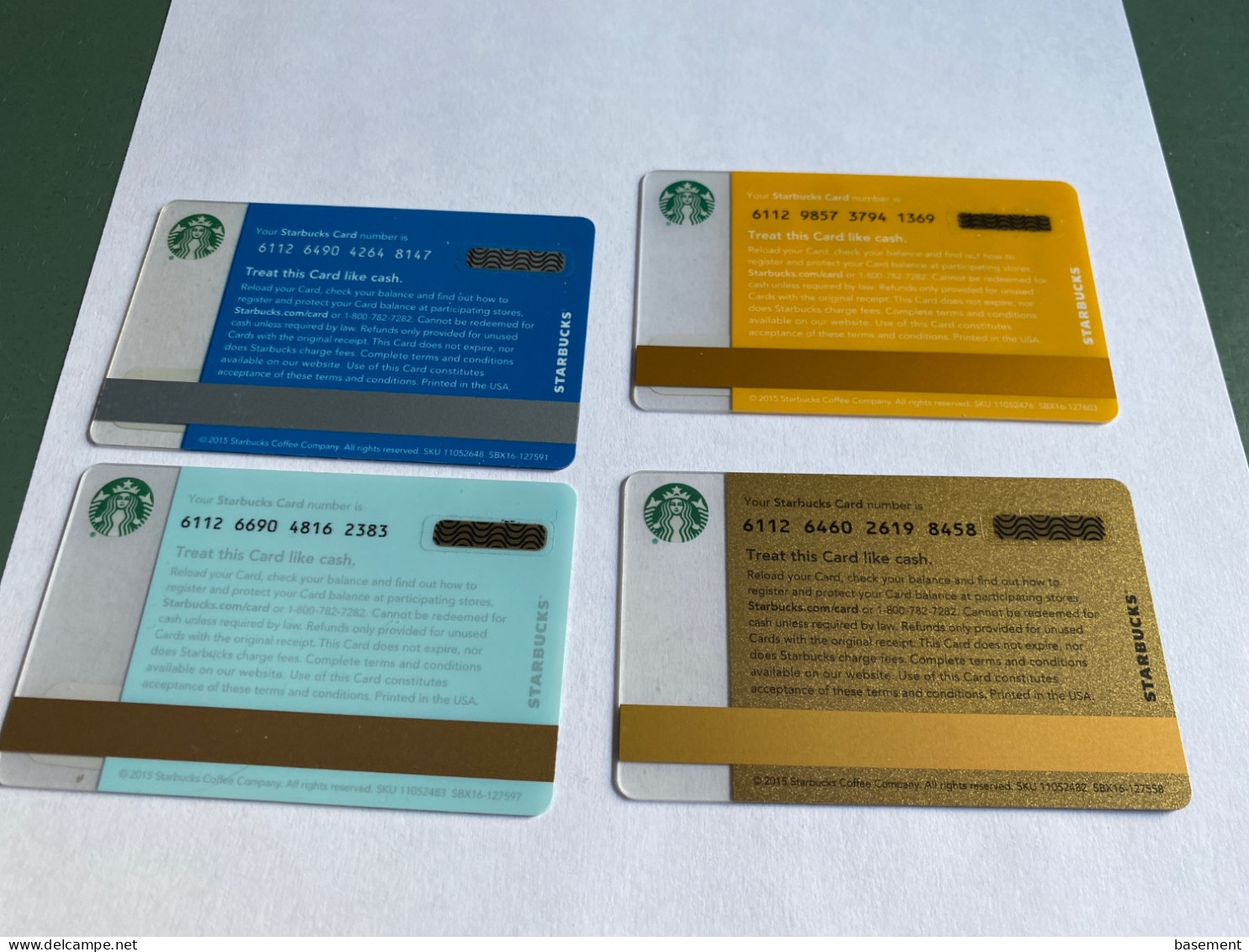 - 2 - Starbucks Gift Cards 4 Different - Gift Cards