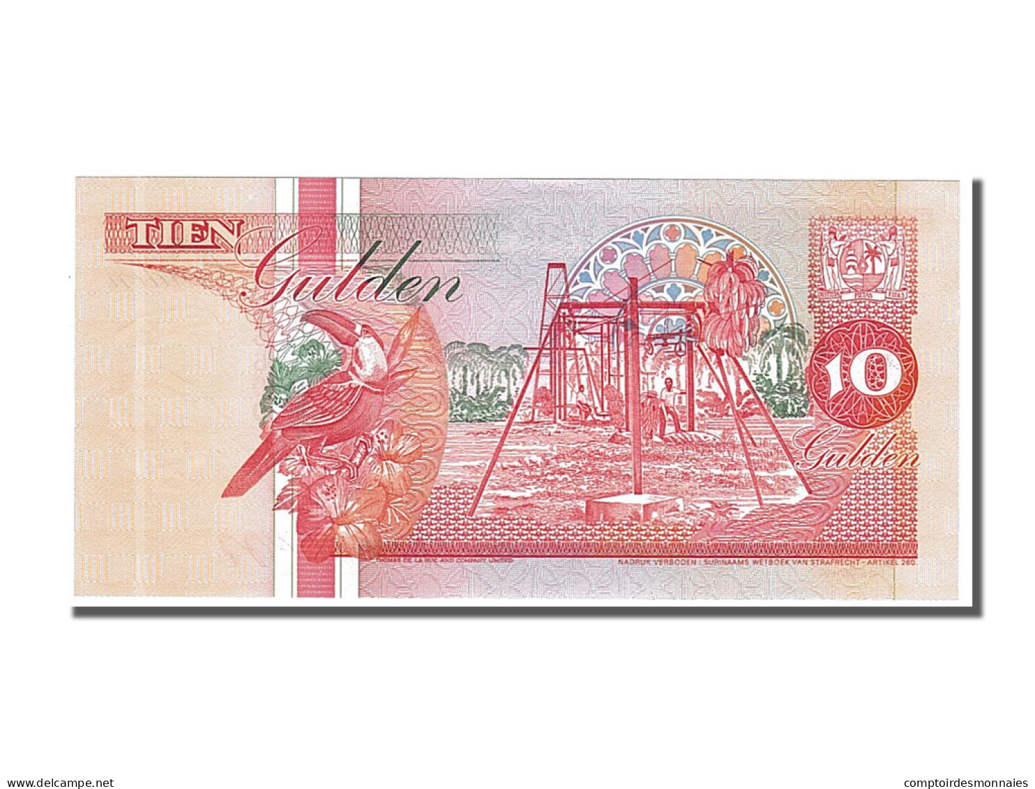 Billet, Suriname, 10 Gulden, 1991, 1991-07-09, NEUF - Suriname