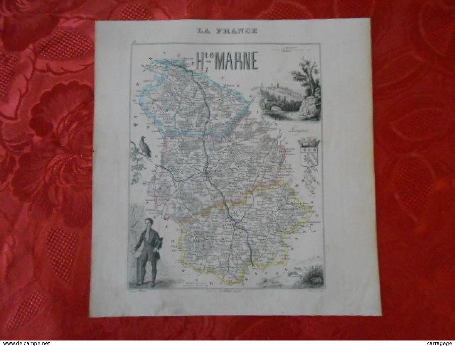 CARTE VUILLEMIN DEPARTEMENT DE LA HAUTE-MARNE (52) - Carte Geographique