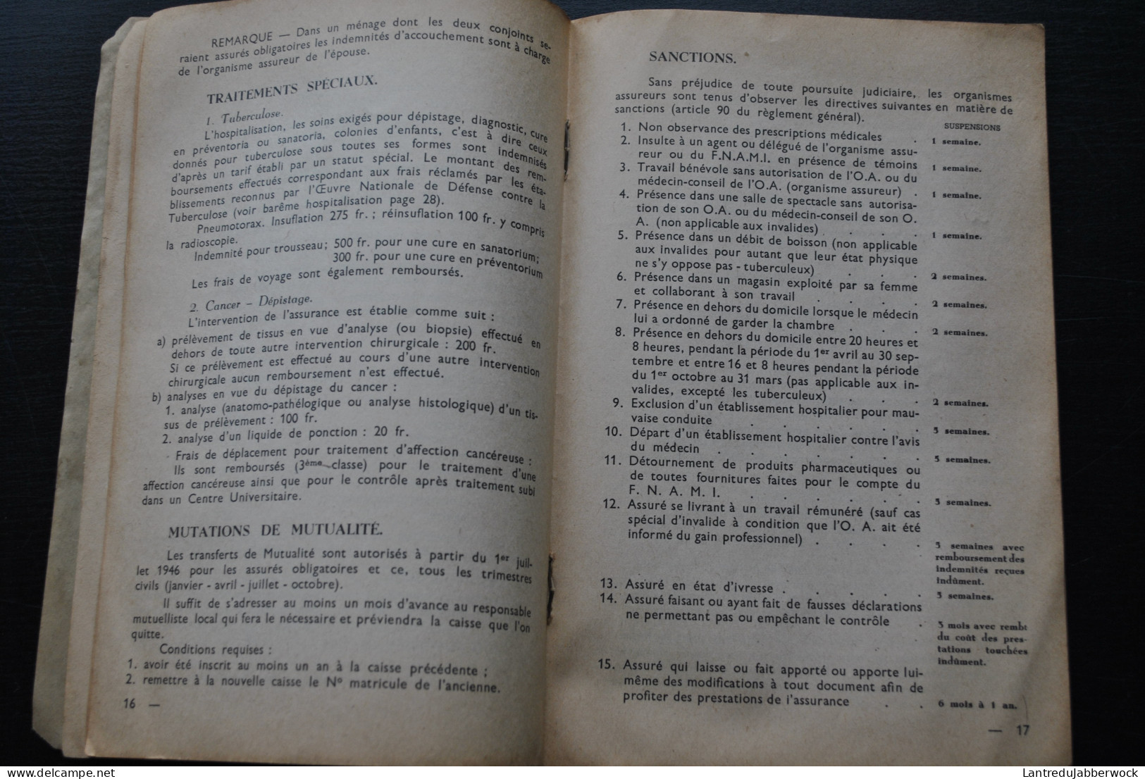 Sécurité Sociale Vade Mecum à L'usage De Tous Les Assujettis Et Des Mutualistes Libres Affiliés à SECURITAS 1946 WILLOT - Belgique