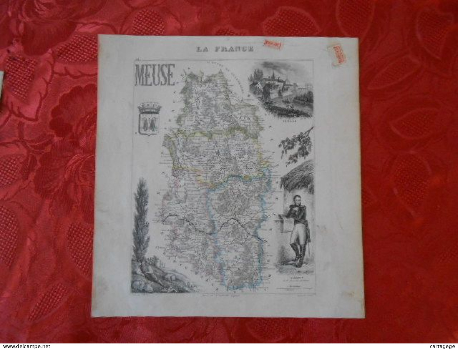 CARTE VUILLEMIN DEPARTEMENT DE LA MEUSE (55) - Carte Geographique