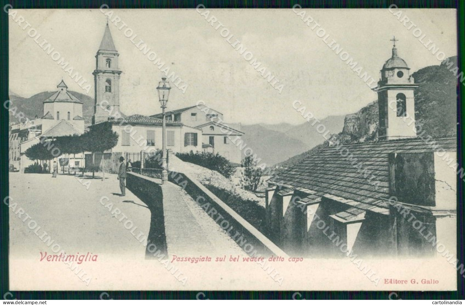 Imperia Ventimiglia Passeggiata Sul Bel Vedere Cartolina RT1891 - Imperia