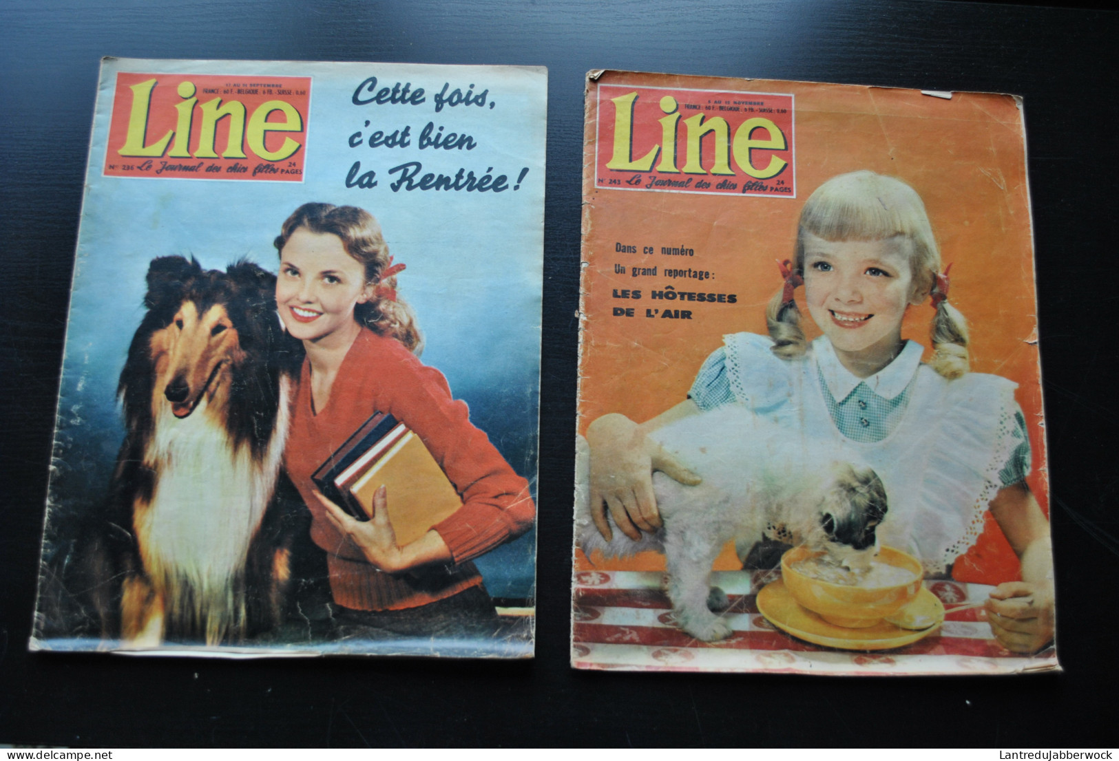 IMPORTANT Lot De 58 Revues LINE Le Journal Des Chics Filles VINTAGE RARE ENSEMBLE Années 60 - Wholesale, Bulk Lots