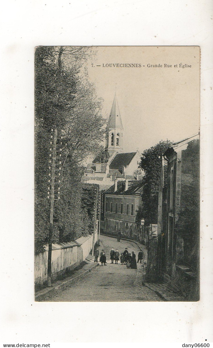 LOUVECIENNES - Grande Rue Et L'Eglise (carte Animée) - Louveciennes