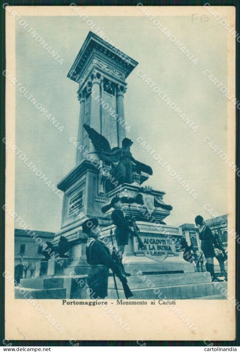 Ferrara Portomaggiore Balilla Fascismo PIEGHINA FG Cartolina ZK3859 - Ferrara