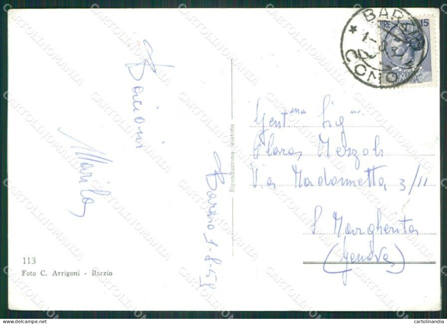 Lecco Barzio Cremeno Cassina Foto FG Cartolina KB3397 - Lecco