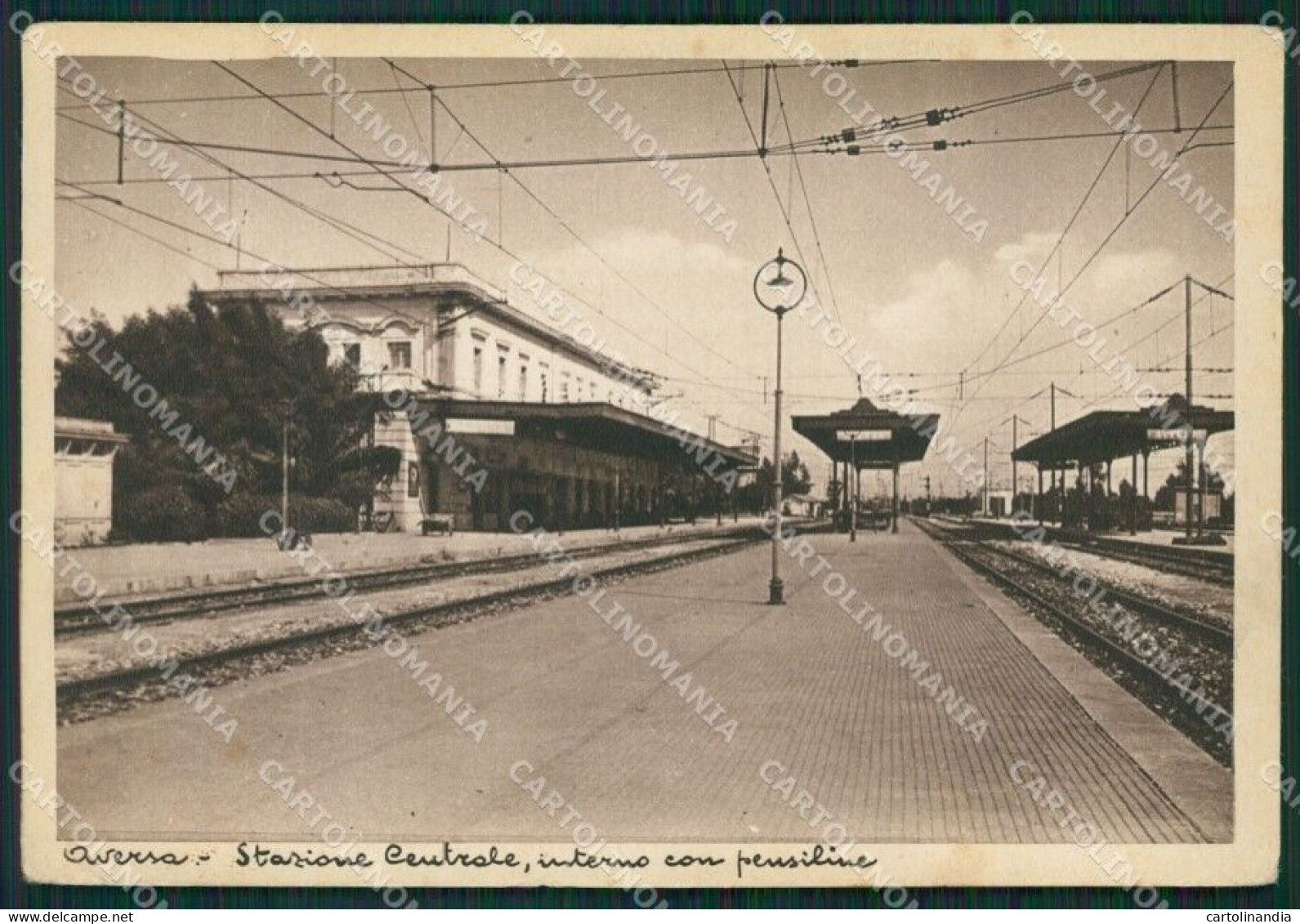 Caserta Aversa Stazione PIEGHINA FG Cartolina ZK0920 - Caserta