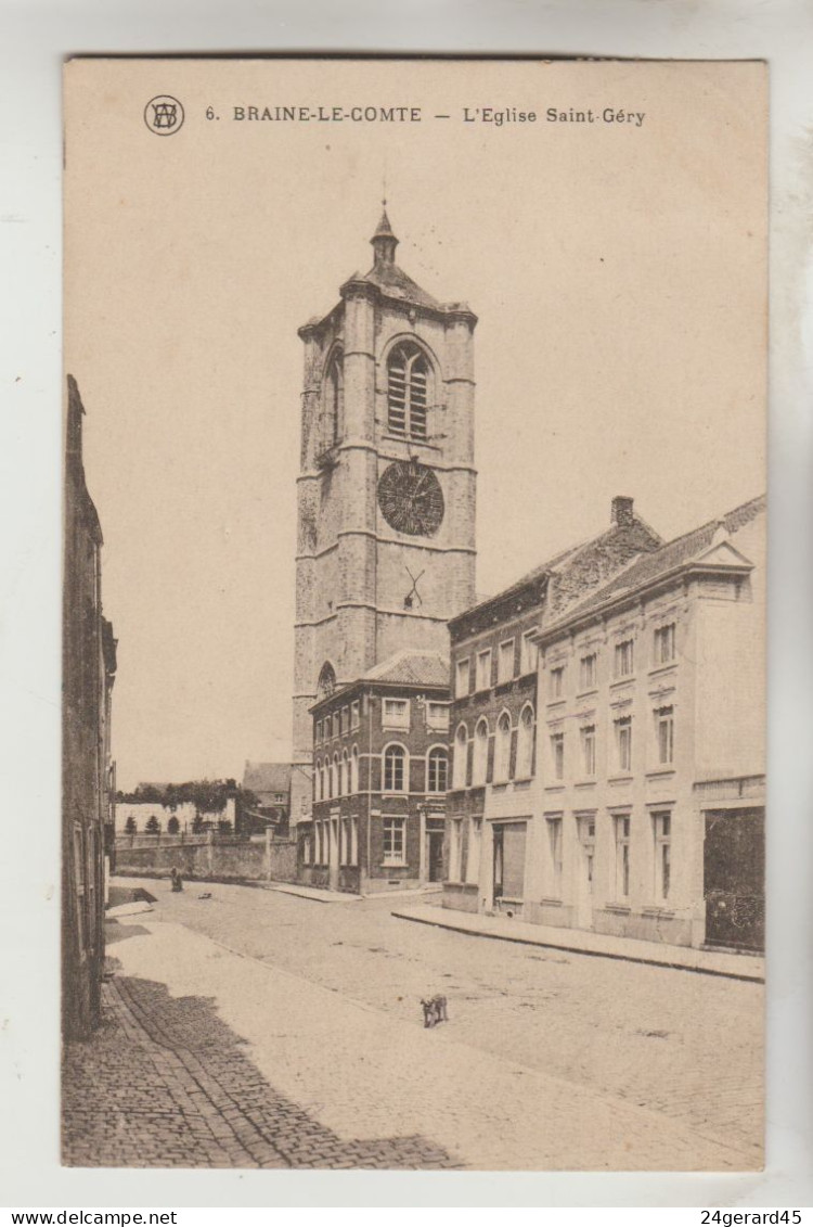 CPSM BRAINE LE COMTE (Belgique-Hainaut) - L'Eglise Saint Géry - Braine-le-Comte