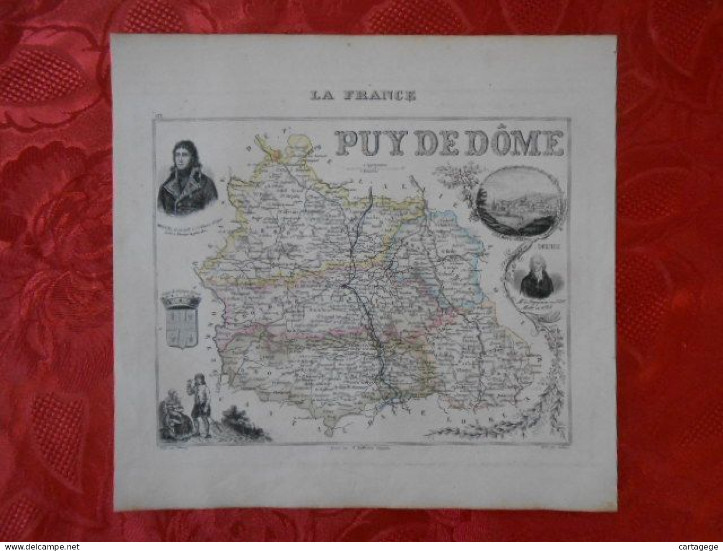 CARTE VUILLEMIN DEPARTEMENT DU PUY-DE-DOME (63) - Carte Geographique