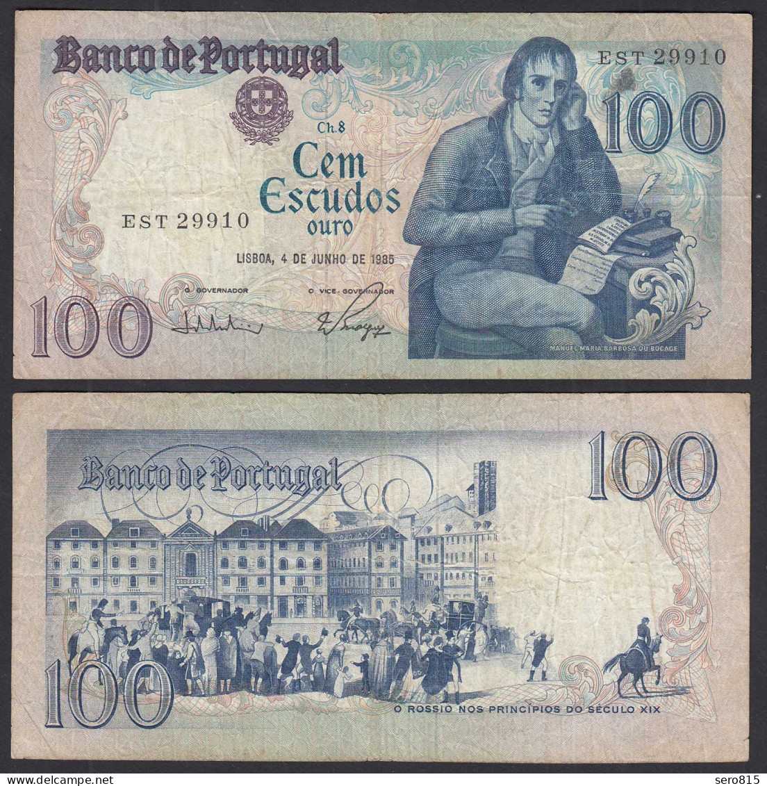 Portugal - 100 Escudos Banknote 1985 - Pick 178e F (4)     (32050 - Portogallo